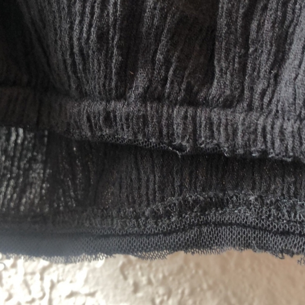 Free People Black Flutter Sleeve Blouse - Picture 4 of 5